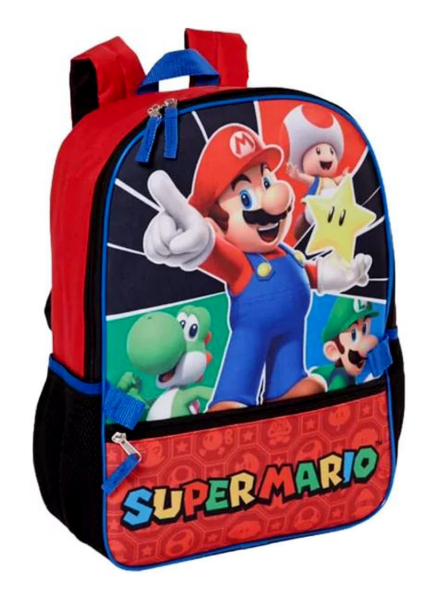 Image 1 of Super Mario Backpack with Rectangle Lunch Bag Set