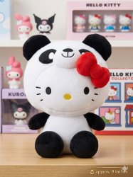 Hello Kitty 9-inch Plush in Panda Suit