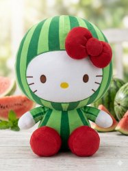Hello Kitty 13-Inch Watermelon Costume Plush