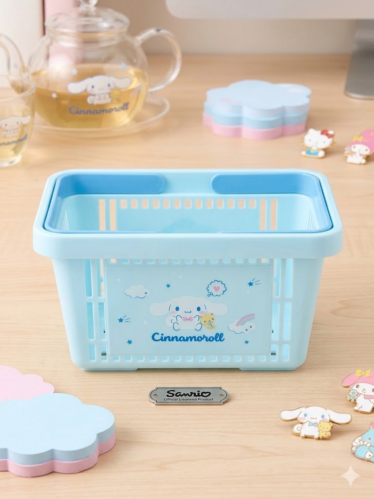 Image 0 of Sanrio Cinnamoroll Mini Plastic Organizer Basket