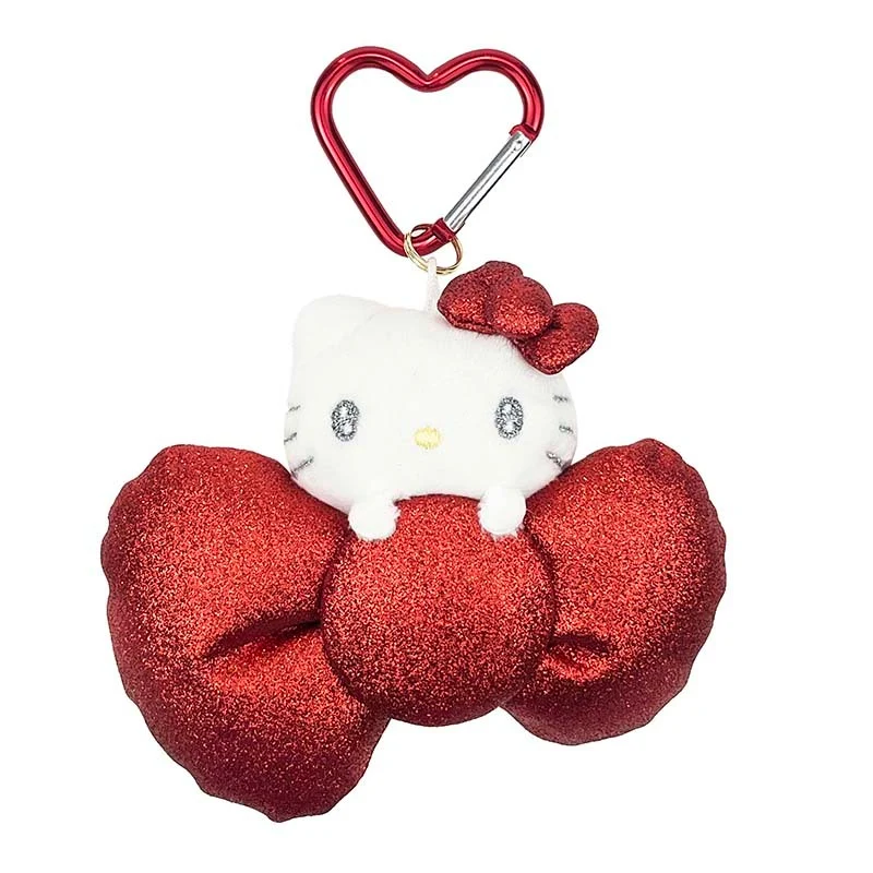 Sanrio Hello Kitty Shimmering Bow Plush Keychain