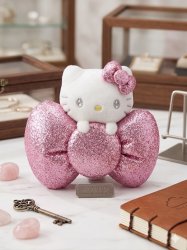 Sanrio Hello Kitty Shimmering Pink Bow Plush Keychain
