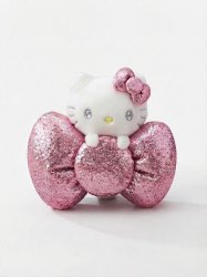 Sanrio Hello Kitty Shimmering Pink Bow Plush Keychain