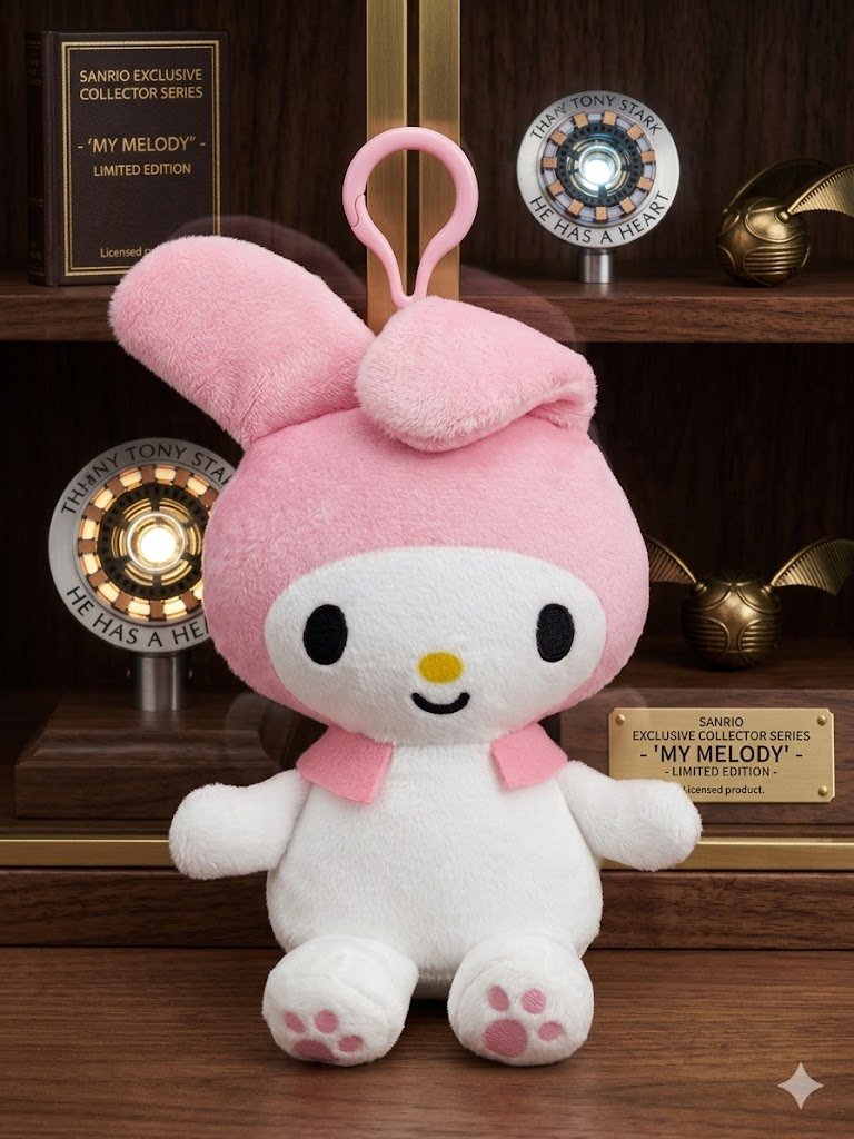 Image 0 of Sanrio My Melody Sitting Plush Doll Keychain