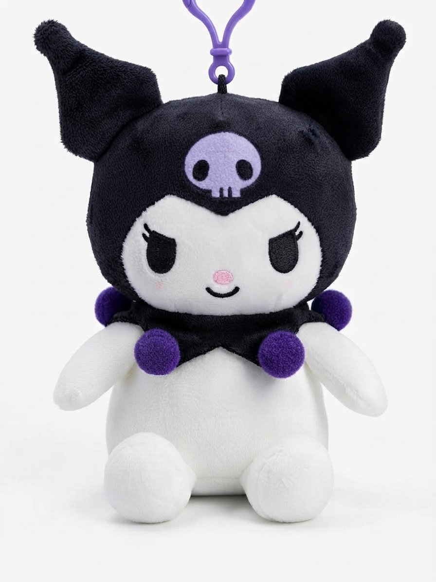 Image 0 of Sanrio Kuromi Sitting Plush Keychain
