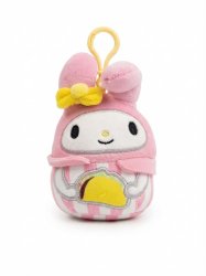 Official Squishmallows Sanrio My Melody Taco Plush Keychain