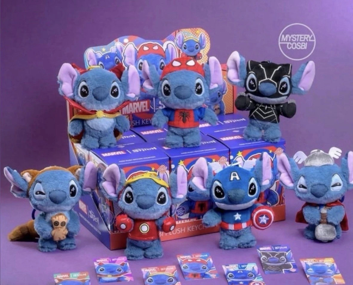Marvel x Disney Stitch Cosbi Plush Keychain Blind Box