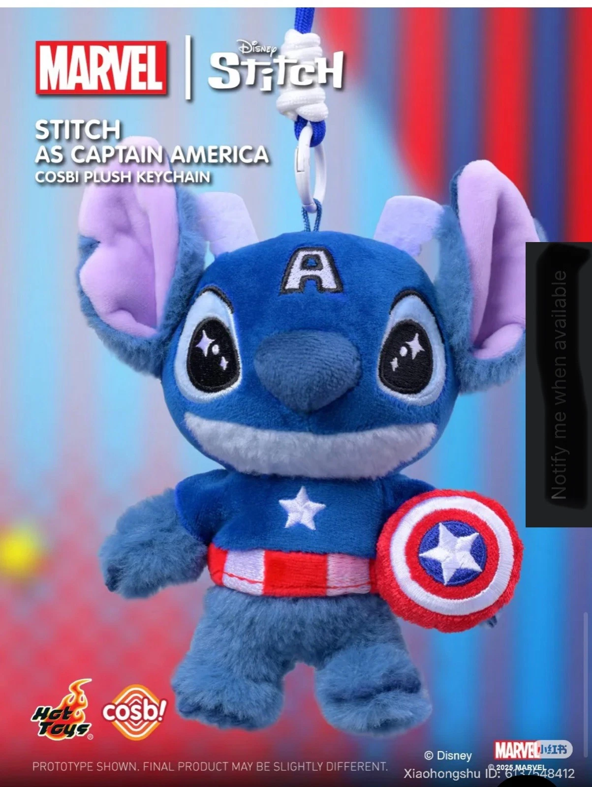 Image 5 of Marvel x Disney Stitch Cosbi Plush Keychain Blind Box