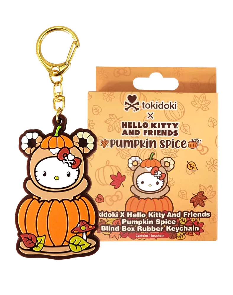 Image 0 of Tokidoki x Hello Kitty and Friends Pumpkin Spice Rubber Keychain Blind Box