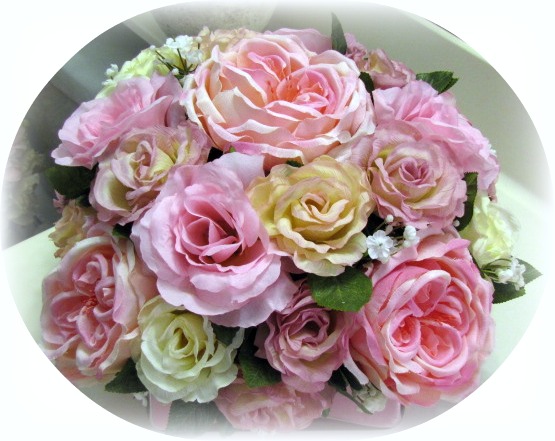 square glass pink floral