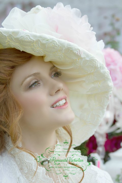 Image 2 of Victorian Rose Ivory Hat