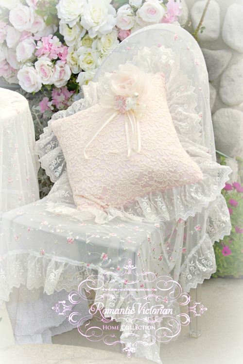 Image 0 of Pink and Creme Everyday Romance Square Pillow