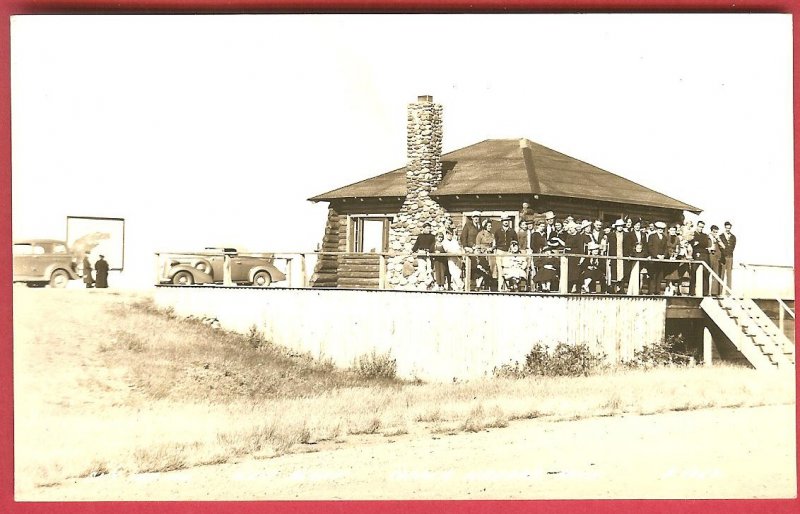 Copper Harbor Mi Sky Top Inn West Bluff RPPC Postcard