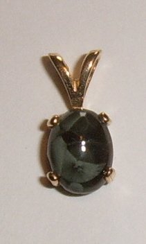Image 0 of Greenstone Chlorastrolite 14 kt gold Pendant Jewelry MI