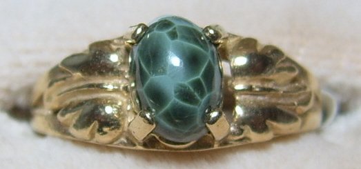 Image 0 of Greenstone Chlorastrolite 14 kt gold Ring Jewelry Michigan