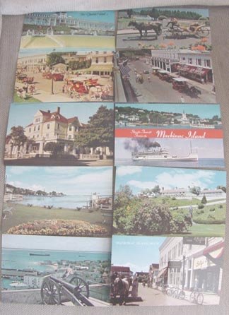 Image 1 of 100 Michigan Chrome Postcard Lot Grand Hotel Falls Cross Scenic 