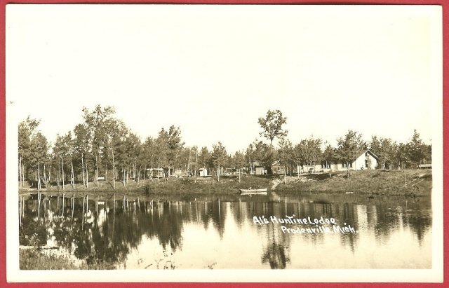 Prudenville Mi Postcard Al's Hunting Lodge RPPC BJs