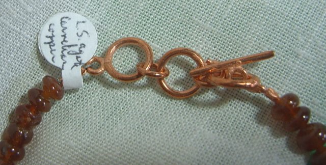 Image 2 of Lake Superior Agate Beaded Necklace w carnelian copper beads - Sold