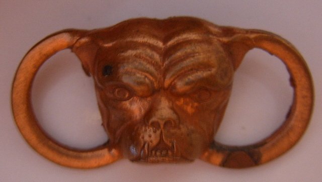 Image 0 of Copper Bulldog button Unusual 