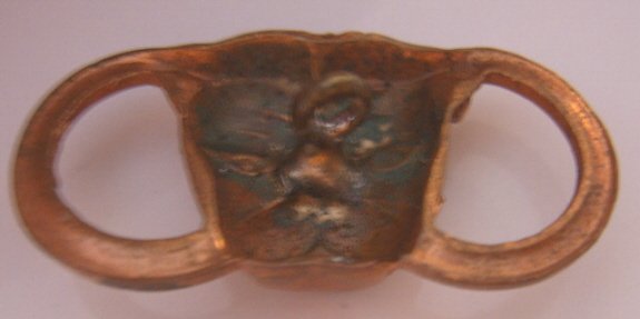 Image 1 of Copper Bulldog button Unusual 