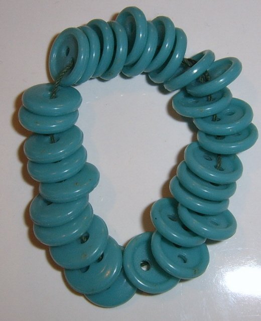30 small turquoise buttons button Plastic BJs