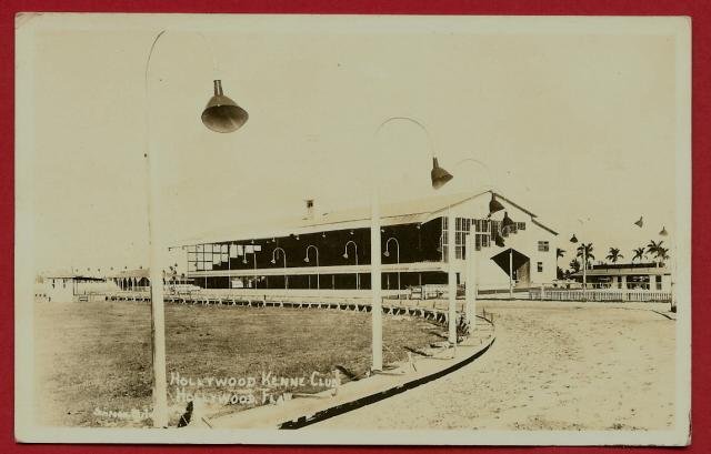 Hollywood FL Postcard Kennel Club Race Track RPPC BJs