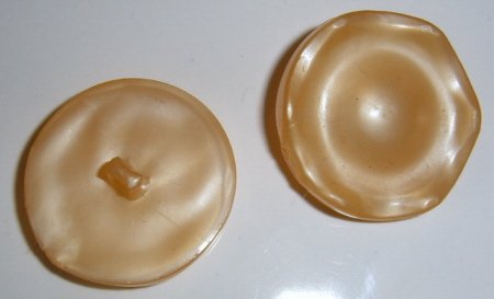 2 Light Gold Plastic buttons