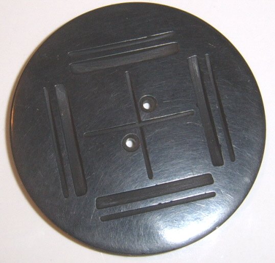 Image 0 of Large Black Carved Coat Button