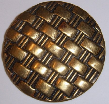Image 0 of Large Brass Basket weave Button