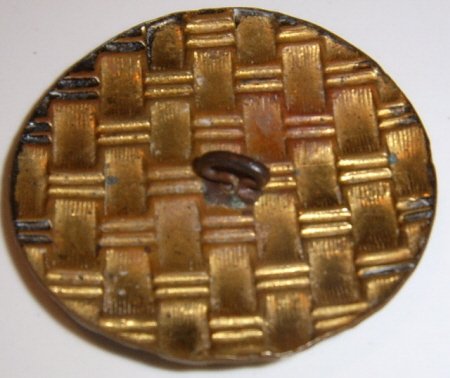 Image 1 of Large Brass Basket weave Button