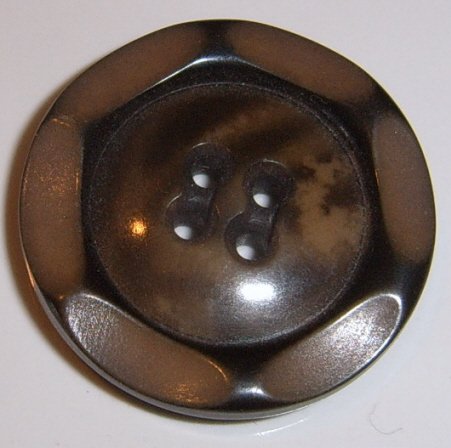 Large Brown Vegetable Ivory Button