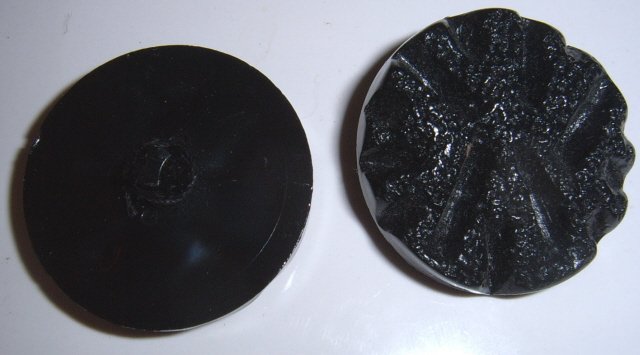 Large Black plastic buttons