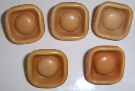 Lot of 5 Square Celluloid buttons