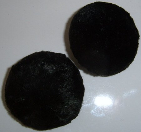 Image 0 of Large Black Fur button