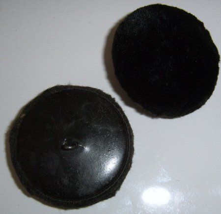 Image 1 of Large Black Fur button