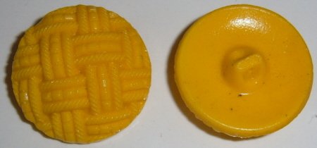 Yellow Basketweave button