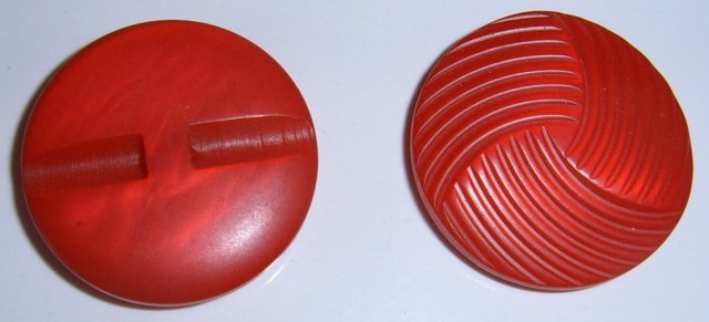 Red Swirl pattern button