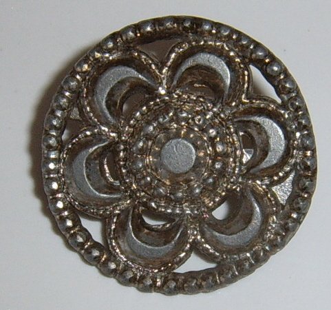 Pierced Pewter Button