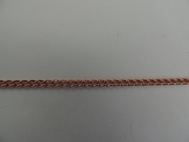  Raw Copper Curb Chain 3.3mm h