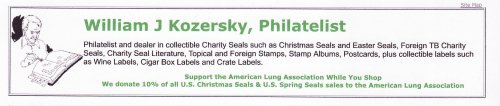 William J Kozersky, Philatelist