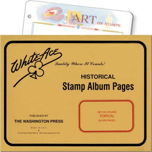   Art on Stamps, White Ace Topical Stamp Album Pages
