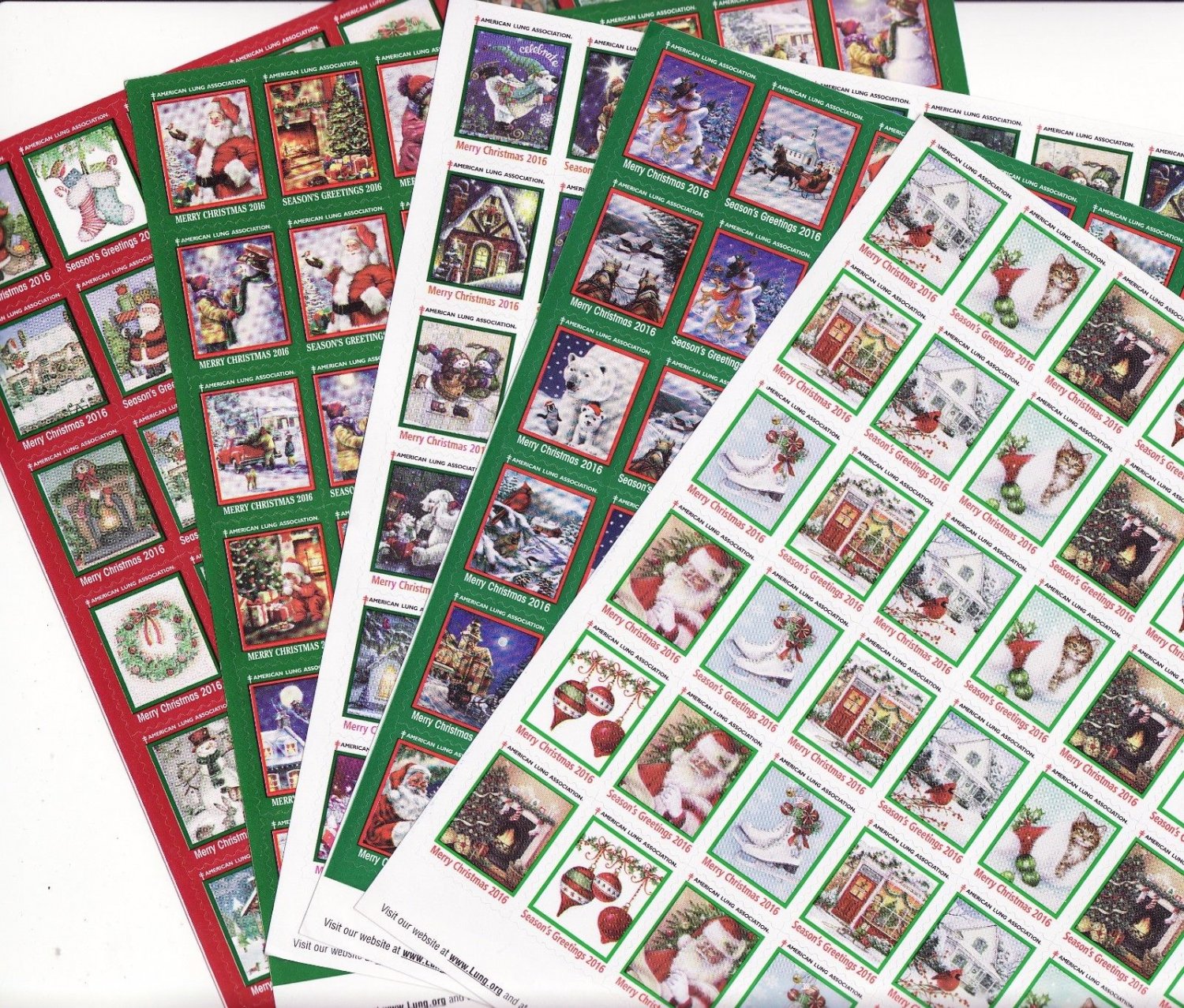  2016 U.S. Christmas Seals Test Designs Sheet Collection