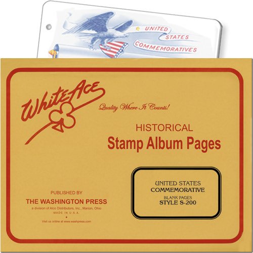  White Ace U.S. Postage Stamp Blank Album Pages, Eagle Top