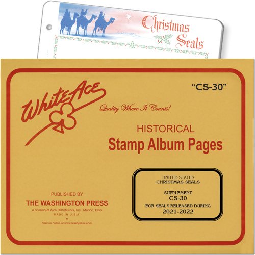         White Ace U.S. Christmas Seal Album Pages, Supplement CS-30, 2021-2022