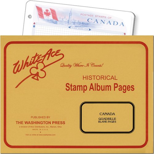  White Ace Blank Canada Postage Stamp Album Pages, Quadrille Ruled