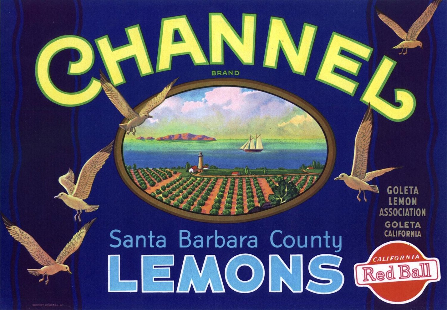 Channel Brand Vintage Lemon Crate Label