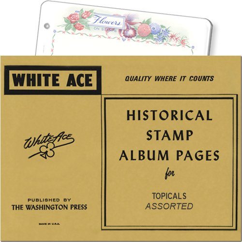  Assorted White Ace Topical Stamp Album Pages