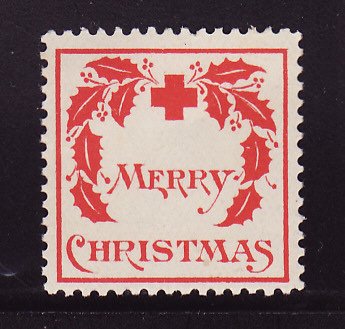  7-1,  WX1, 1907 U.S. Red Cross Christmas Seal, Type 1