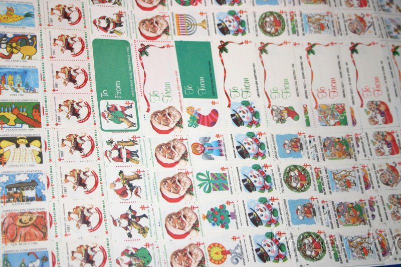 1980-89 U.S. National Christmas Seals Sheet Collection 