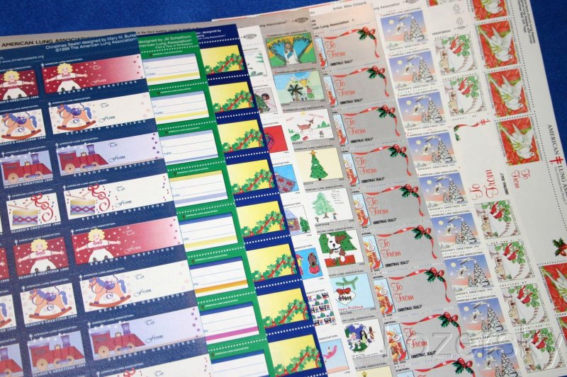 1990-99 U.S. National Christmas Seals Sheet Collection 